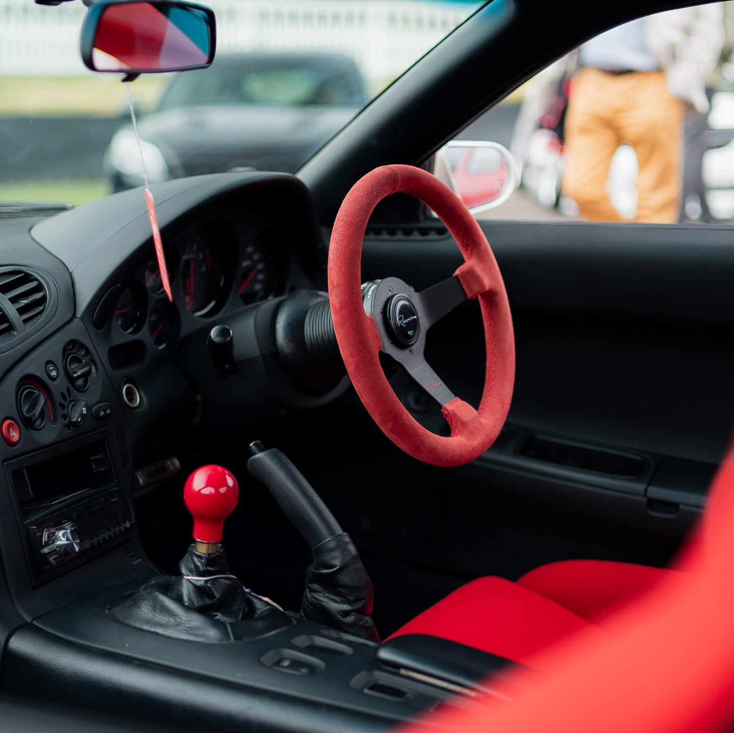 LIMITED Renown Time Trial ELMO 1/5 Red Suede Steering Wheel